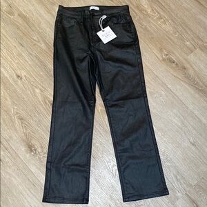 BLEU Black coated pants  8